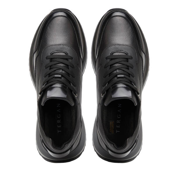 Siyah Hakiki Deri Erkek Sneaker - E26S1AY57816-A23 - 5
