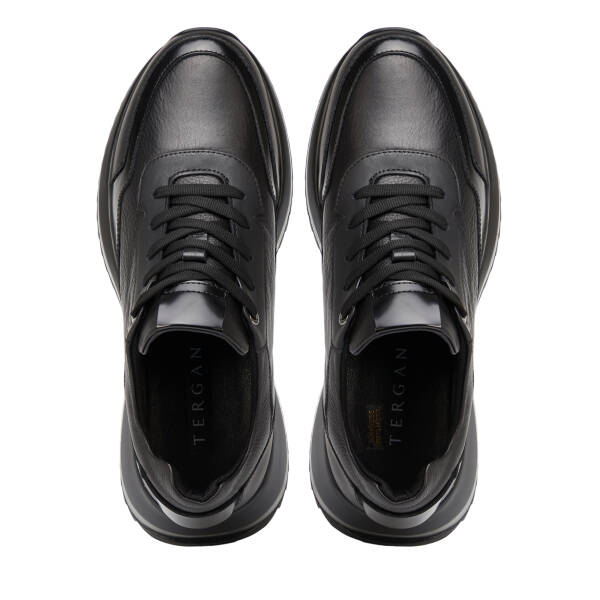 Siyah Hakiki Deri Erkek Sneaker - E26S1AY57816-A23 - 5