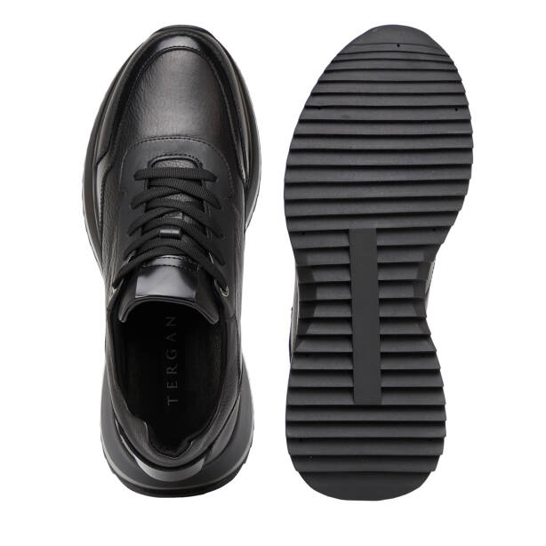 Siyah Hakiki Deri Erkek Sneaker - E26S1AY57816-A23 - 6