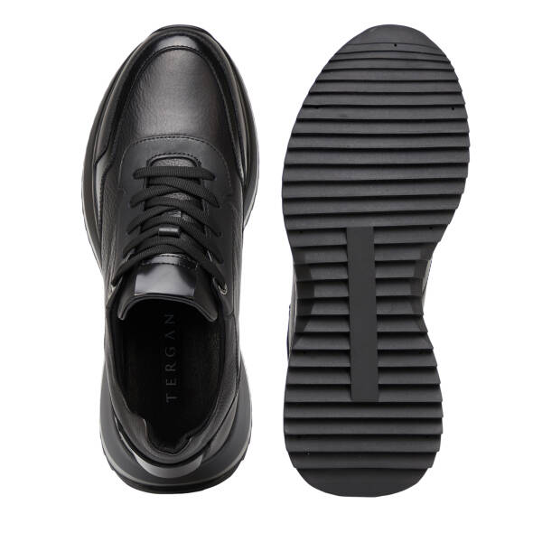 Siyah Hakiki Deri Erkek Sneaker - E26S1AY57816-A23 - 6
