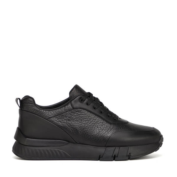 Siyah Hakiki Deri Erkek Sneaker - E26S1AY57818-A23 - 1
