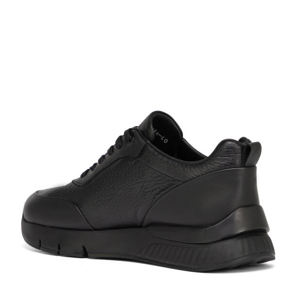 Siyah Hakiki Deri Erkek Sneaker - E26S1AY57818-A23 - 4