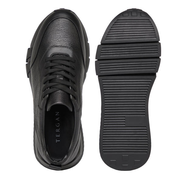 Siyah Hakiki Deri Erkek Sneaker - E26S1AY57818-A23 - 6