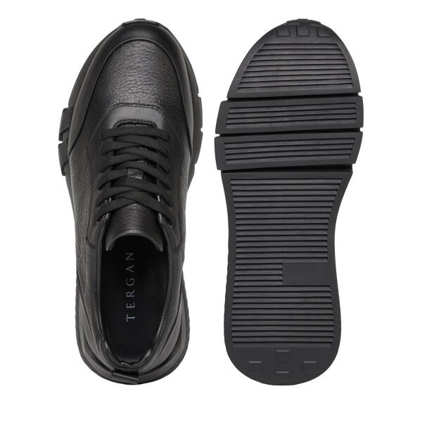Siyah Hakiki Deri Erkek Sneaker - E26S1AY57818-A23 - 6