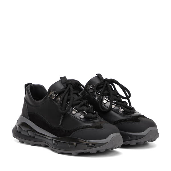 Siyah Hakiki Deri Erkek Sneaker - E26S1AY57822-A23 - 2