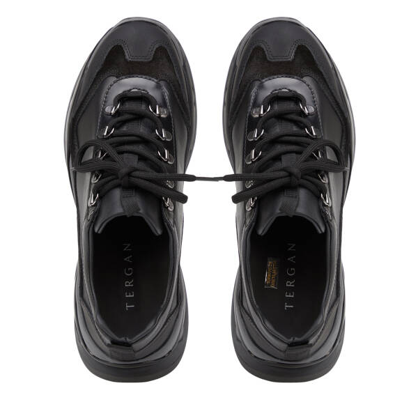 Siyah Hakiki Deri Erkek Sneaker - E26S1AY57822-A23 - 5