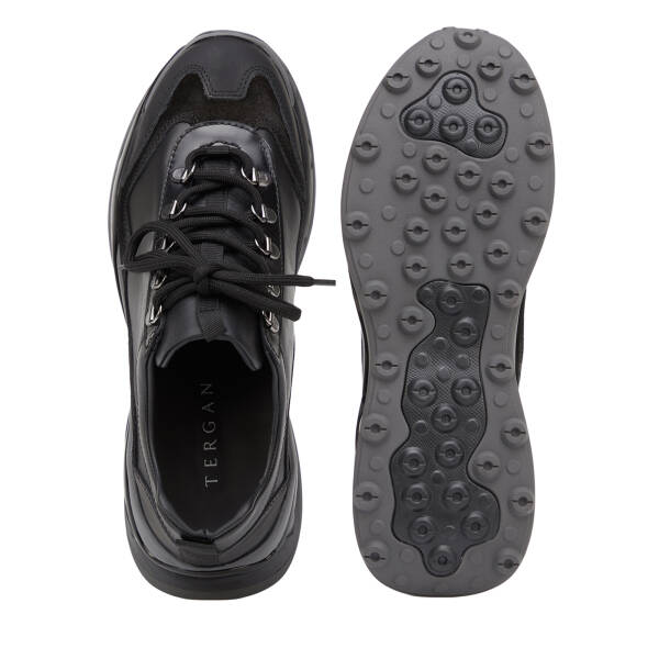 Siyah Hakiki Deri Erkek Sneaker - E26S1AY57822-A23 - 6