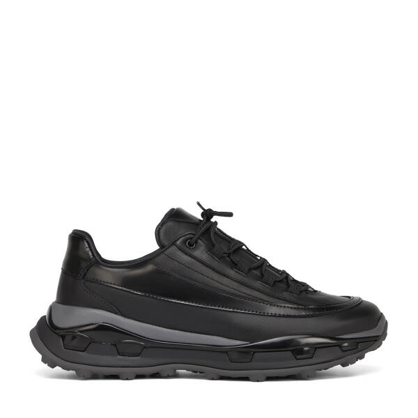 Siyah Hakiki Deri Erkek Sneaker - E26S1AY57823-A23 - 1