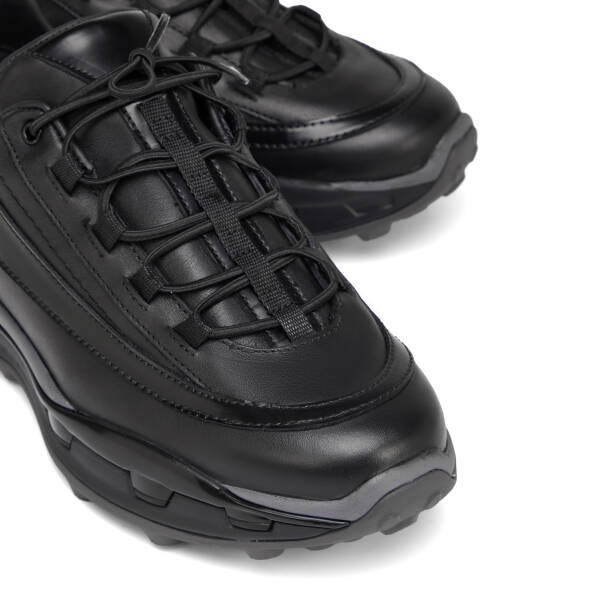 Siyah Hakiki Deri Erkek Sneaker - E26S1AY57823-A23 - 3