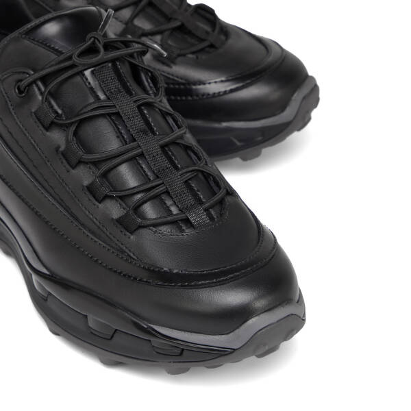 Siyah Hakiki Deri Erkek Sneaker - E26S1AY57823-A23 - 3