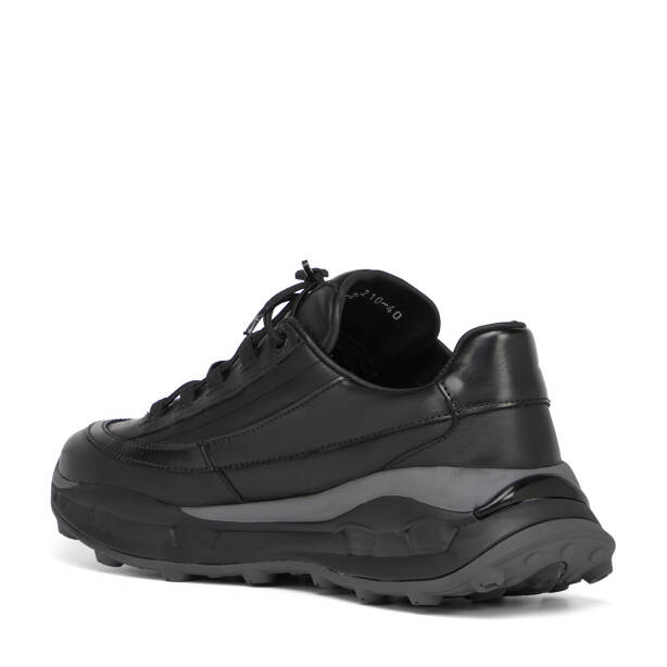 Siyah Hakiki Deri Erkek Sneaker - E26S1AY57823-A23 - 4