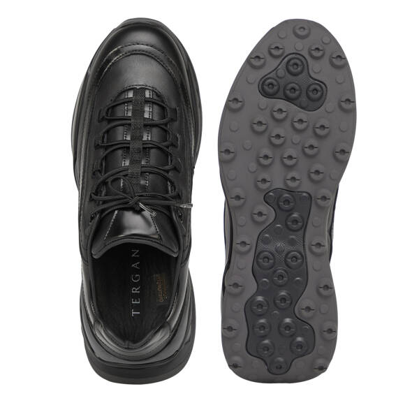 Siyah Hakiki Deri Erkek Sneaker - E26S1AY57823-A23 - 6