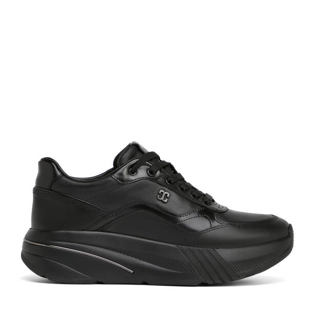 Siyah Hakiki Deri Erkek Sneaker - E26S1AY57825-A23 
