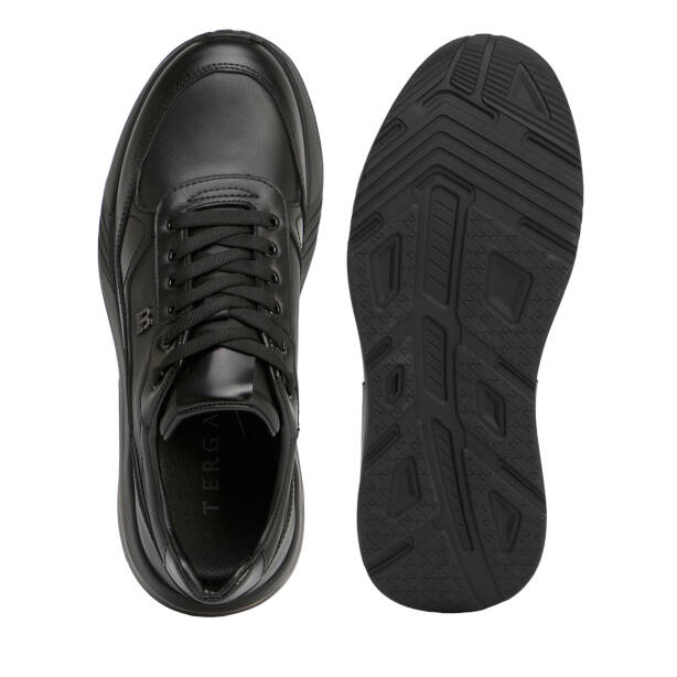 Siyah Hakiki Deri Erkek Sneaker - E26S1AY57825-A23 - 5
