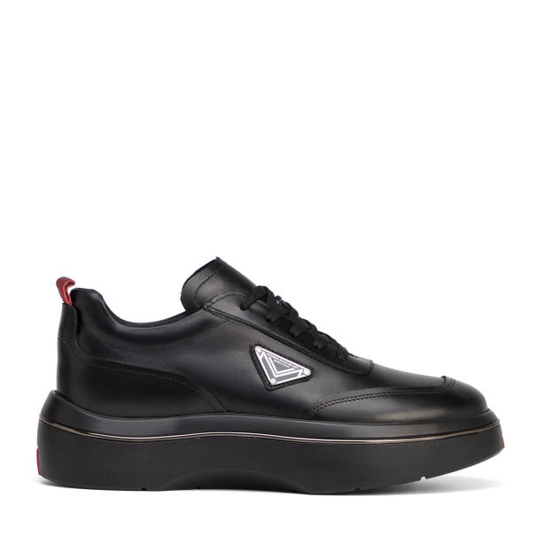 Siyah Hakiki Deri Erkek Sneaker - E26S1AY57826-A23 