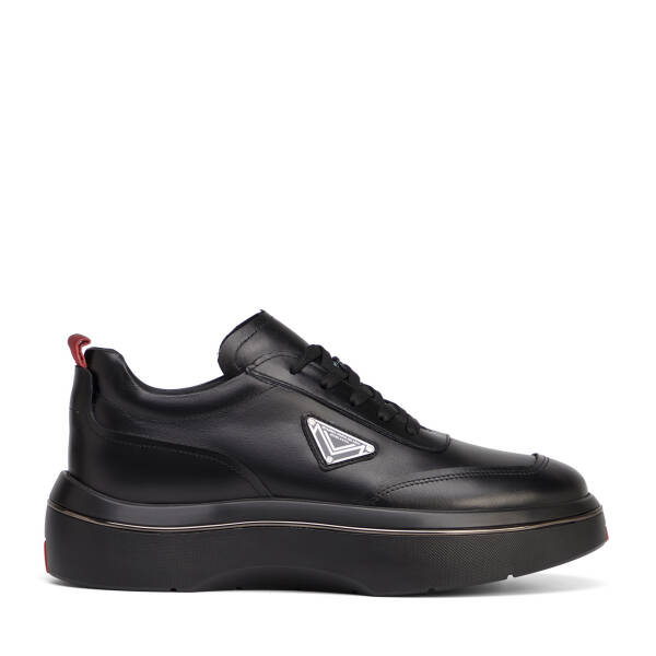 Siyah Hakiki Deri Erkek Sneaker - E26S1AY57826-A23 - 1