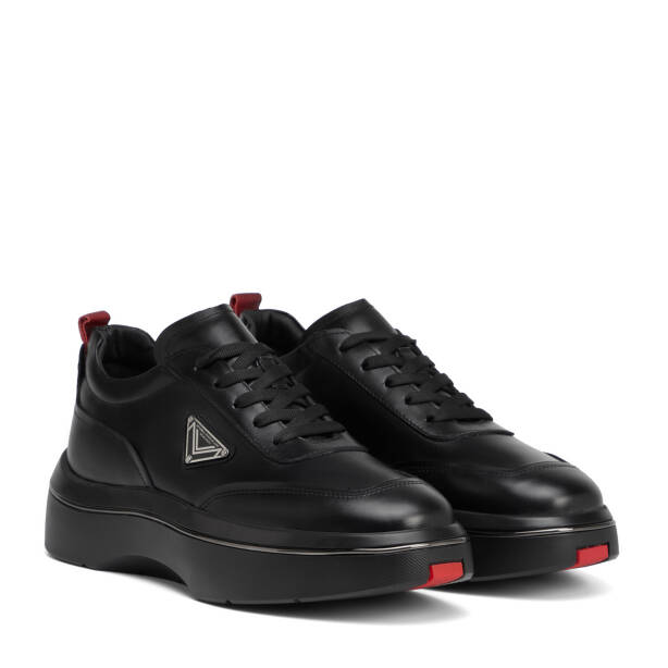 Siyah Hakiki Deri Erkek Sneaker - E26S1AY57826-A23 - 2