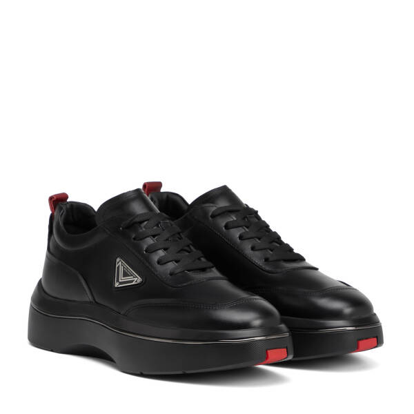 Siyah Hakiki Deri Erkek Sneaker - E26S1AY57826-A23 - 2