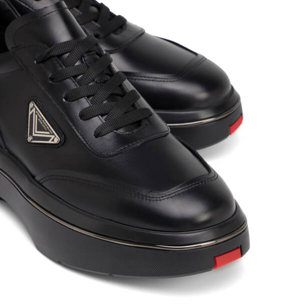 Siyah Hakiki Deri Erkek Sneaker - E26S1AY57826-A23 - 3