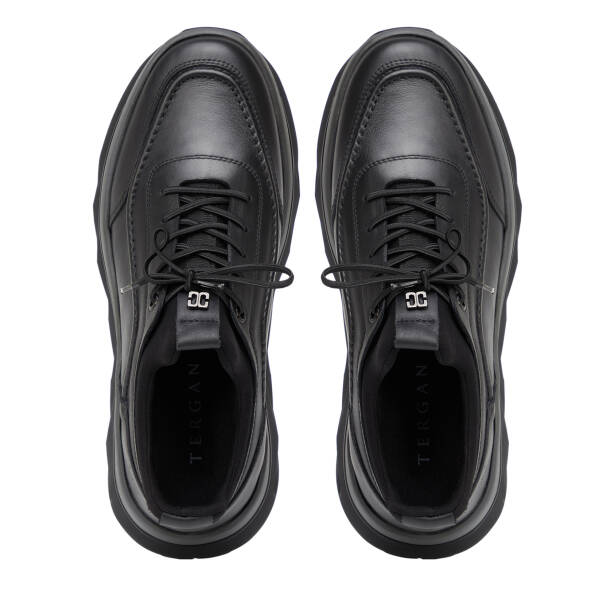 Siyah Hakiki Deri Erkek Sneaker - E26S1AY57828-A23 - 5
