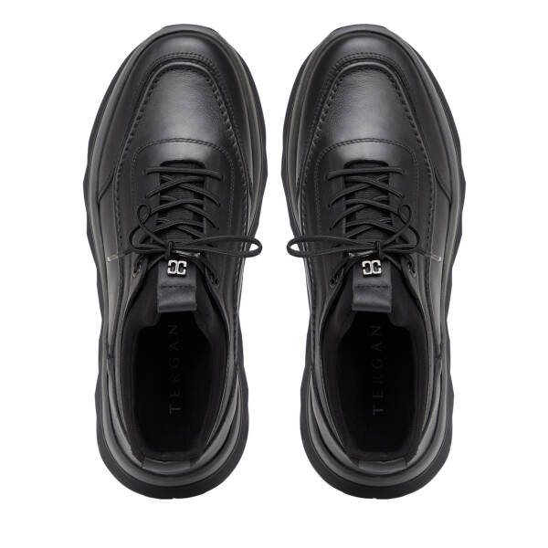 Siyah Hakiki Deri Erkek Sneaker - E26S1AY57828-A23 - 5