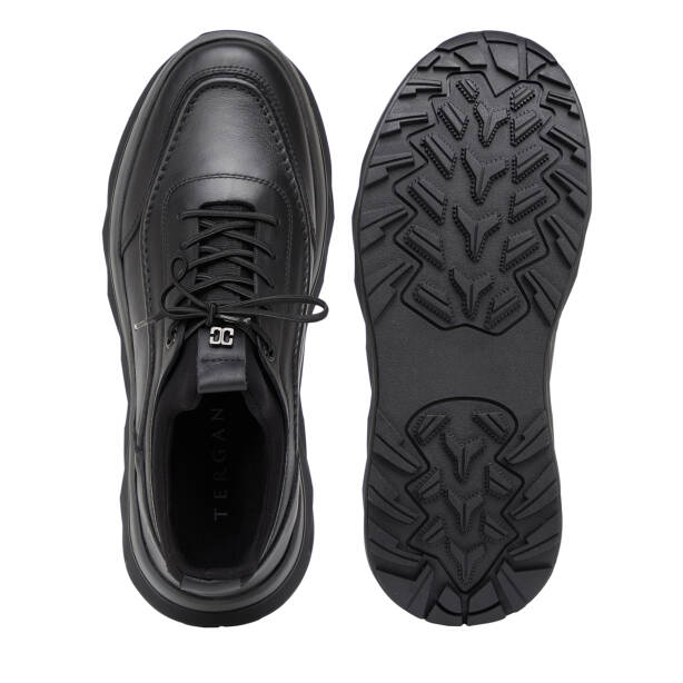 Siyah Hakiki Deri Erkek Sneaker - E26S1AY57828-A23 - 6