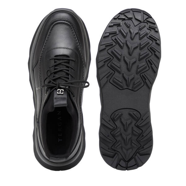 Siyah Hakiki Deri Erkek Sneaker - E26S1AY57828-A23 - 6