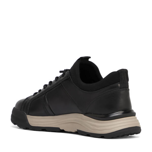 Siyah Hakiki Deri Erkek Sneaker - E26S1AY57830-A23 - 4