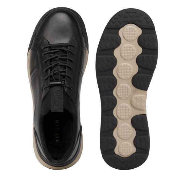 Siyah Hakiki Deri Erkek Sneaker - E26S1AY57830-A23 - 6