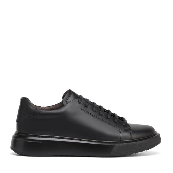 Siyah Hakiki Deri Erkek Sneaker - E26S1AY57842-A23 - 1