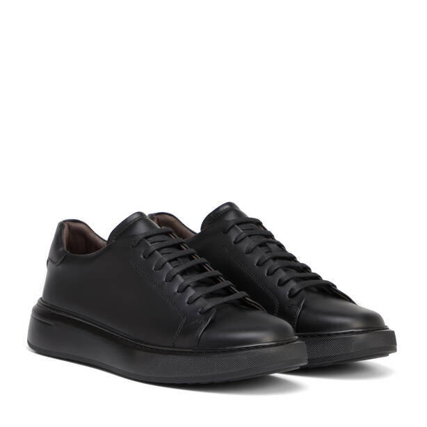 Siyah Hakiki Deri Erkek Sneaker - E26S1AY57842-A23 - 2