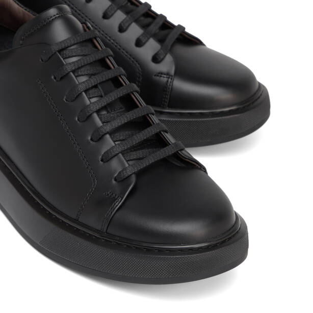 Siyah Hakiki Deri Erkek Sneaker - E26S1AY57842-A23 - 3