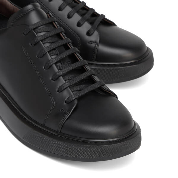 Siyah Hakiki Deri Erkek Sneaker - E26S1AY57842-A23 - 3