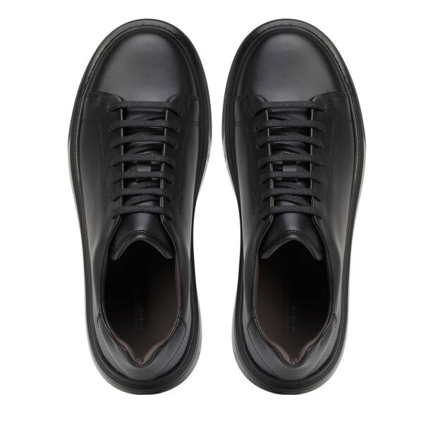 Siyah Hakiki Deri Erkek Sneaker - E26S1AY57842-A23 - 5