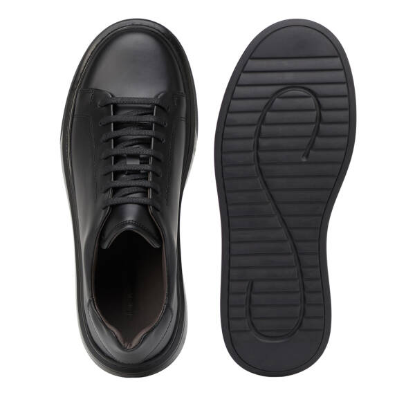 Siyah Hakiki Deri Erkek Sneaker - E26S1AY57842-A23 - 6