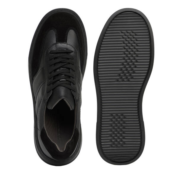 Siyah Hakiki Deri Erkek Sneaker - E26S1AY57846-A23 - 5