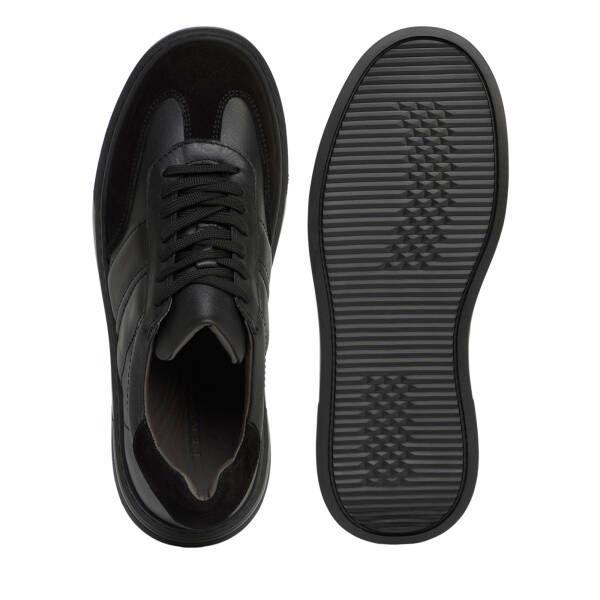 Siyah Hakiki Deri Erkek Sneaker - E26S1AY57846-A23 - 5