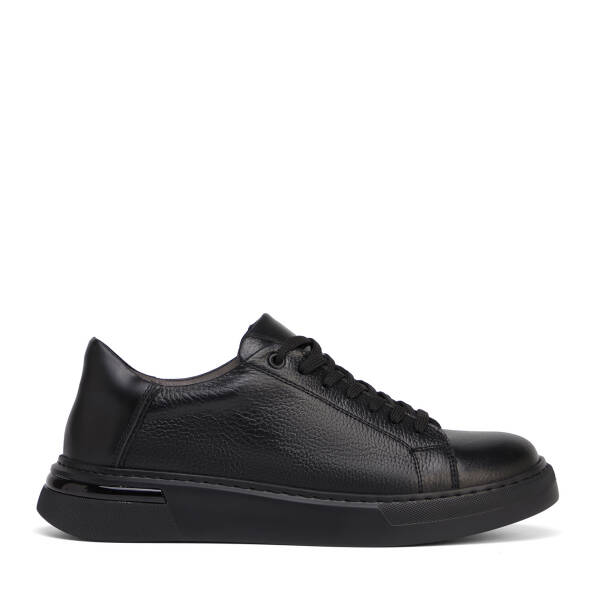 Siyah Hakiki Deri Erkek Sneaker - E26S1AY57847-A41 - 1