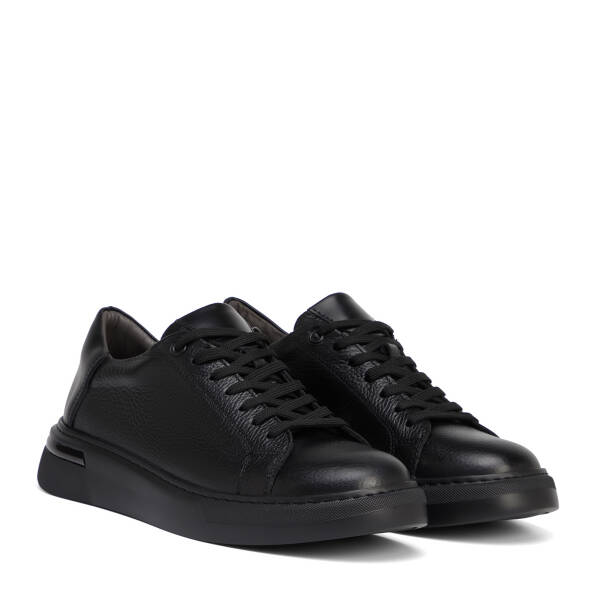 Siyah Hakiki Deri Erkek Sneaker - E26S1AY57847-A41 - 2