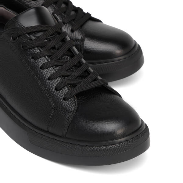 Siyah Hakiki Deri Erkek Sneaker - E26S1AY57847-A41 - 3