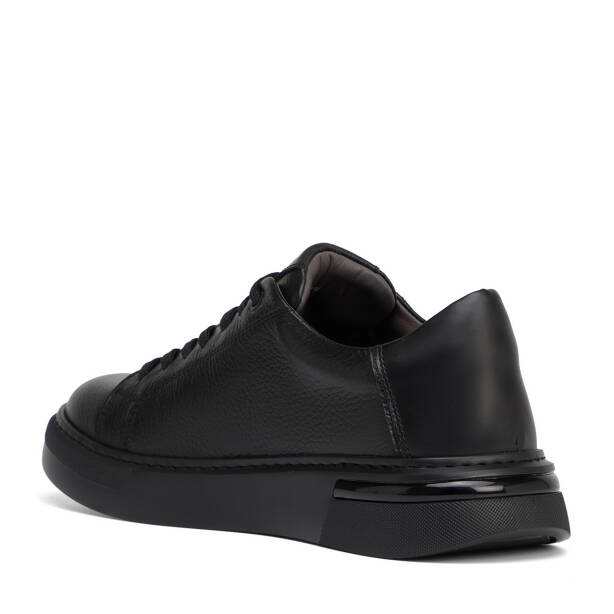 Siyah Hakiki Deri Erkek Sneaker - E26S1AY57847-A41 - 4