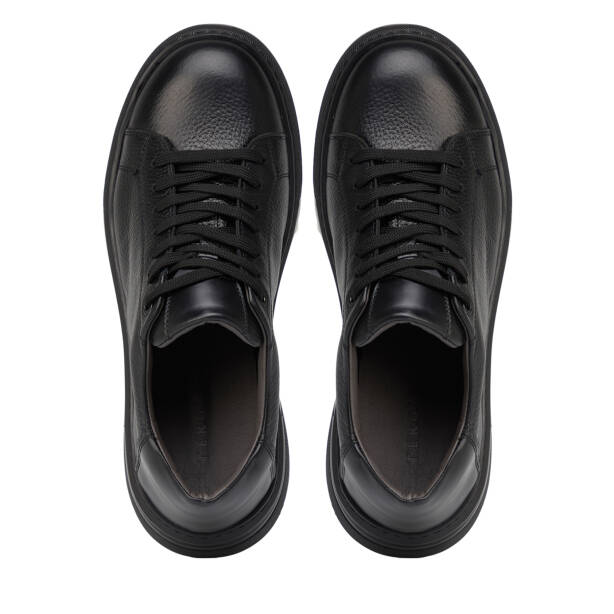 Siyah Hakiki Deri Erkek Sneaker - E26S1AY57847-A41 - 5