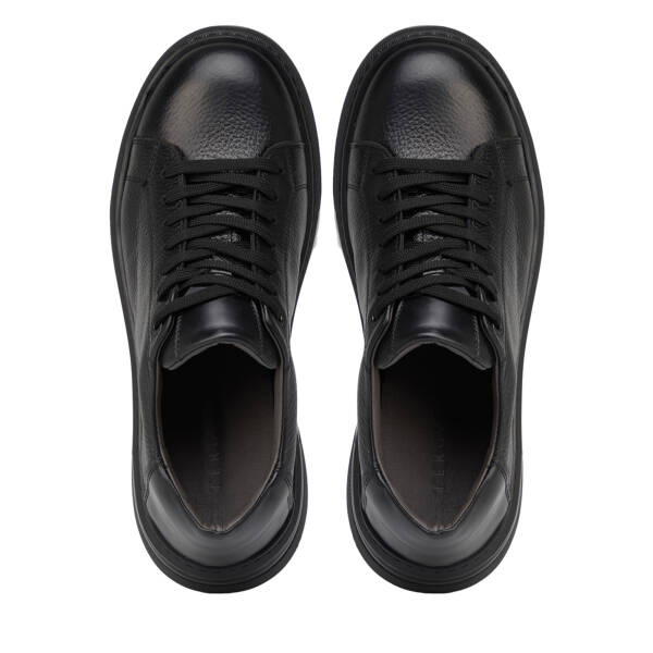 Siyah Hakiki Deri Erkek Sneaker - E26S1AY57847-A41 - 5
