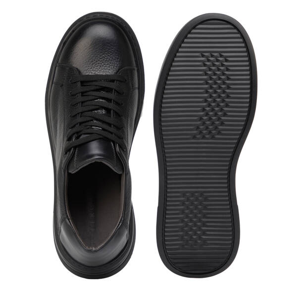 Siyah Hakiki Deri Erkek Sneaker - E26S1AY57847-A41 - 6