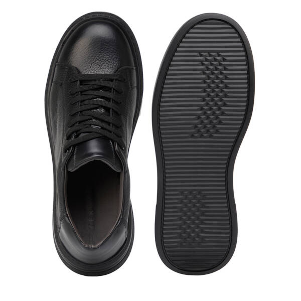 Siyah Hakiki Deri Erkek Sneaker - E26S1AY57847-A41 - 6