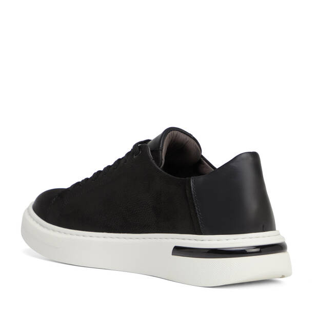 Siyah Hakiki Deri Erkek Sneaker - E26S1AY57847-A64 - 4
