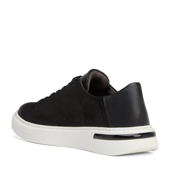 Siyah Hakiki Deri Erkek Sneaker - E26S1AY57847-A64 - 4
