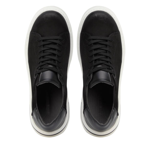 Siyah Hakiki Deri Erkek Sneaker - E26S1AY57847-A64 - 5