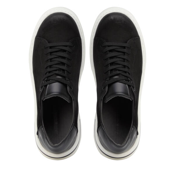 Siyah Hakiki Deri Erkek Sneaker - E26S1AY57847-A64 - 5