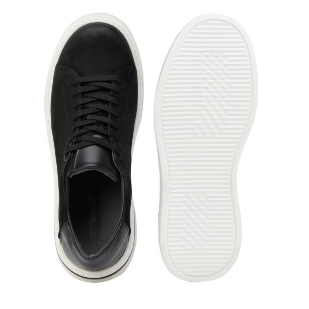 Siyah Hakiki Deri Erkek Sneaker - E26S1AY57847-A64 - 6